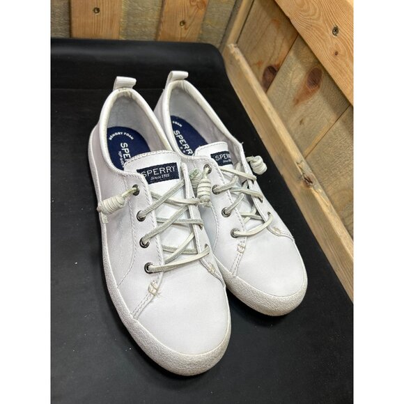 Sperry Top-Sider STS82371 Crest Vibe Women's White Sneakers 8.5 All Leather - Picture 2 of 10